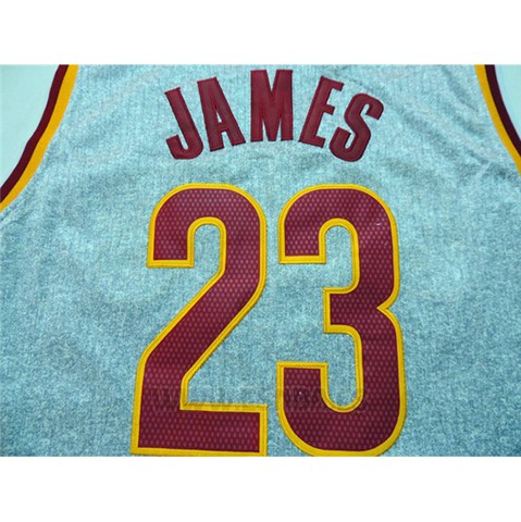 Camiseta Moda Estatica Cleveland Cavaliers LeBron James #23 Gris2